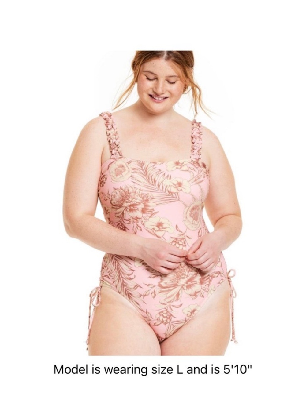 Agua Bendita x Target Floral Flutter Sleeve One Piece Swimsuit Sz 2X